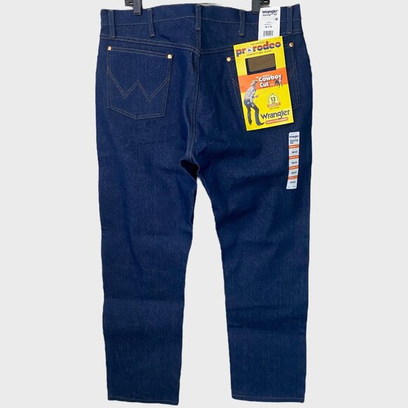 Wrangler Cowboy Cut Denim Jeans Blue Men's Size 38X32 Original Fit Pro Rodeo New - Picture 4 of 12